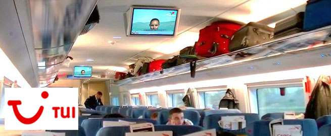 Рекламная кампания TUI в поездах Сапсан